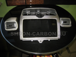 Комплект карбоновых (углеткань) вставок отделки салона автомобиля Mercedes-Benz Smart